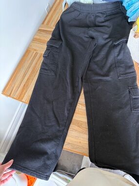 Garage Women Black Cargo Joggers with Elastic Waistband